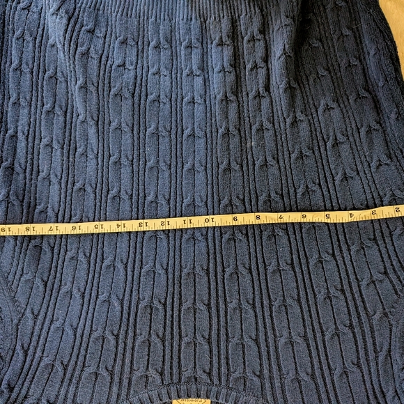 St. John's Bay Navy Blue XXL cable knit sweater RN 93677 - Picture 5 of 12